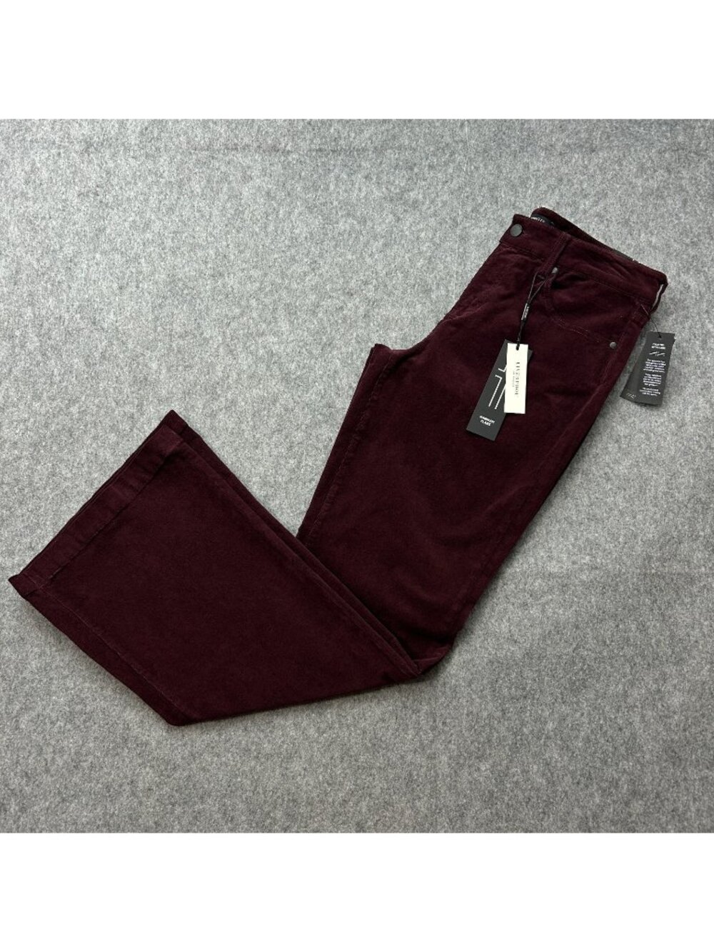 Liverpool Hannah Flare Corduroy Pants Women's Sz 8 / 29 Mid Rise Blackberry NWT
